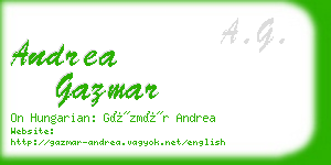 andrea gazmar business card